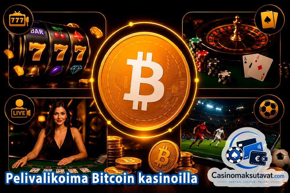 Pelivalikoima Bitcoin kasinoilla