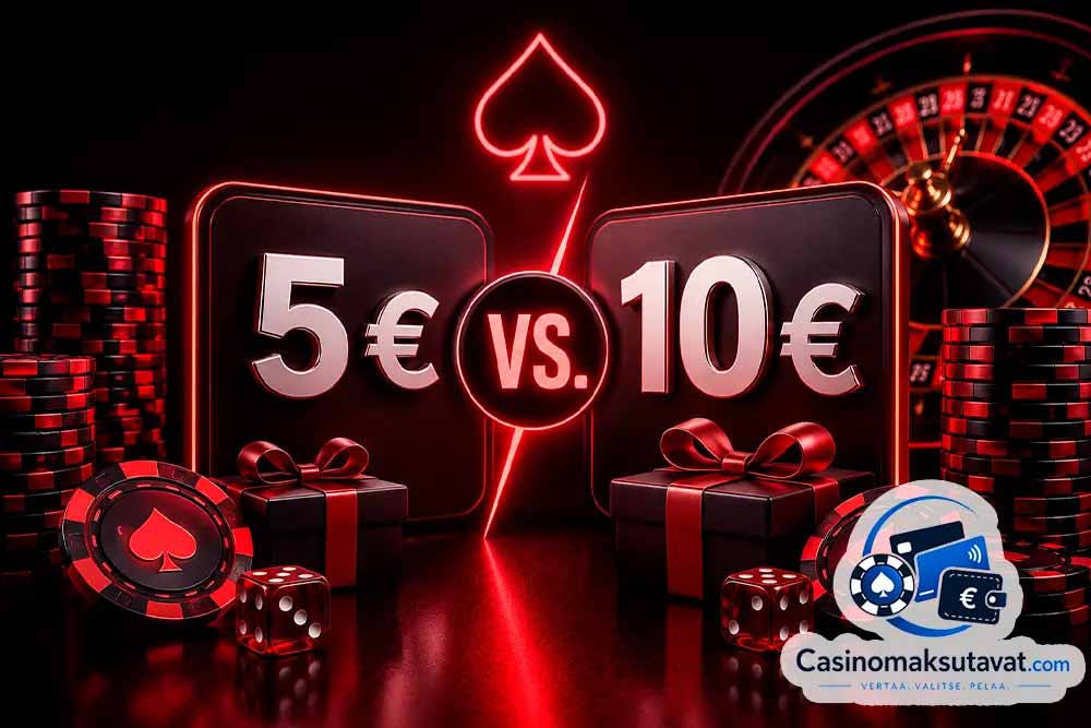Siru Mobile casino 5 € ja 10 € talletusrajalla